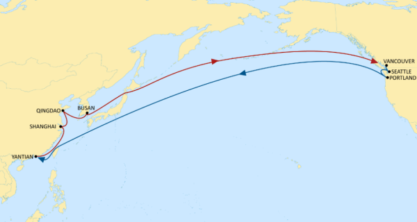 国际海运 | MSC更新两大跨太航线港口挂靠